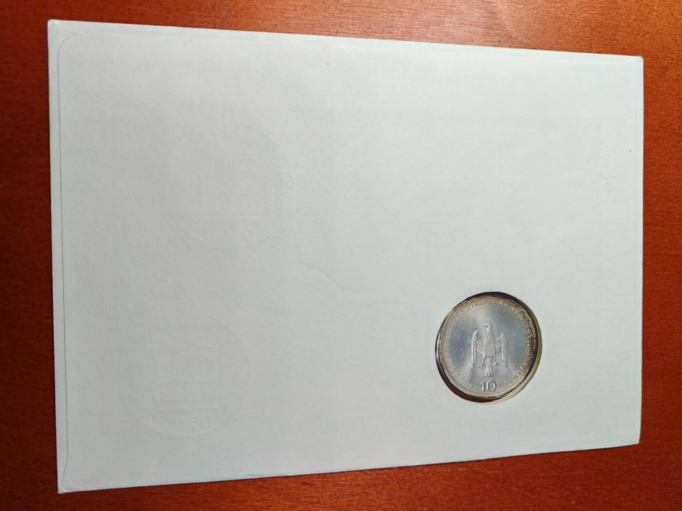 长老汇蛇年精选第九十七场拍卖 1989年5月5日西德汉堡港800周年邮币封首日封，含同主题10马克银币1枚，15.5克625银