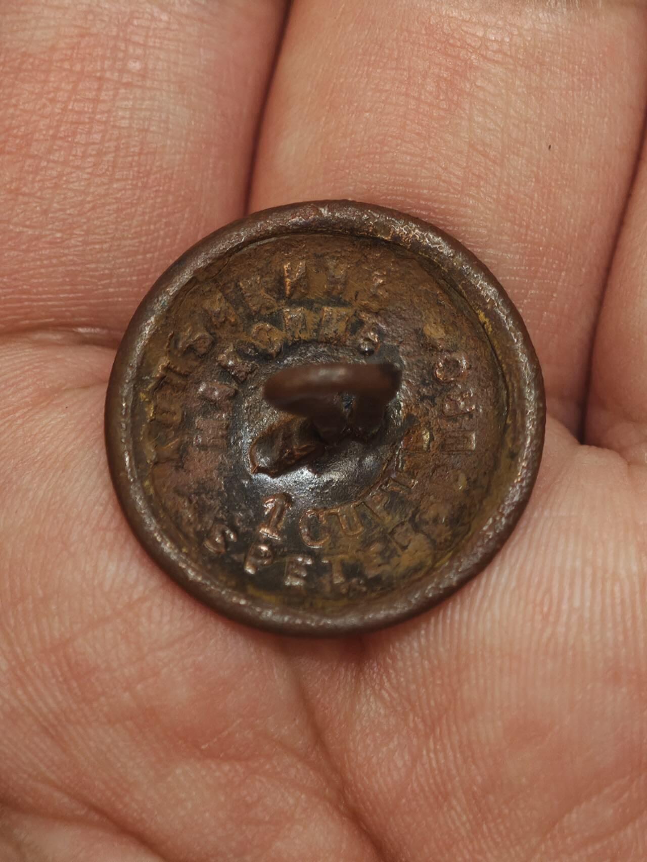 橙子收藏第二期 【沙俄军装扣】19世纪末圣彼得堡产鎏金铜扣一对