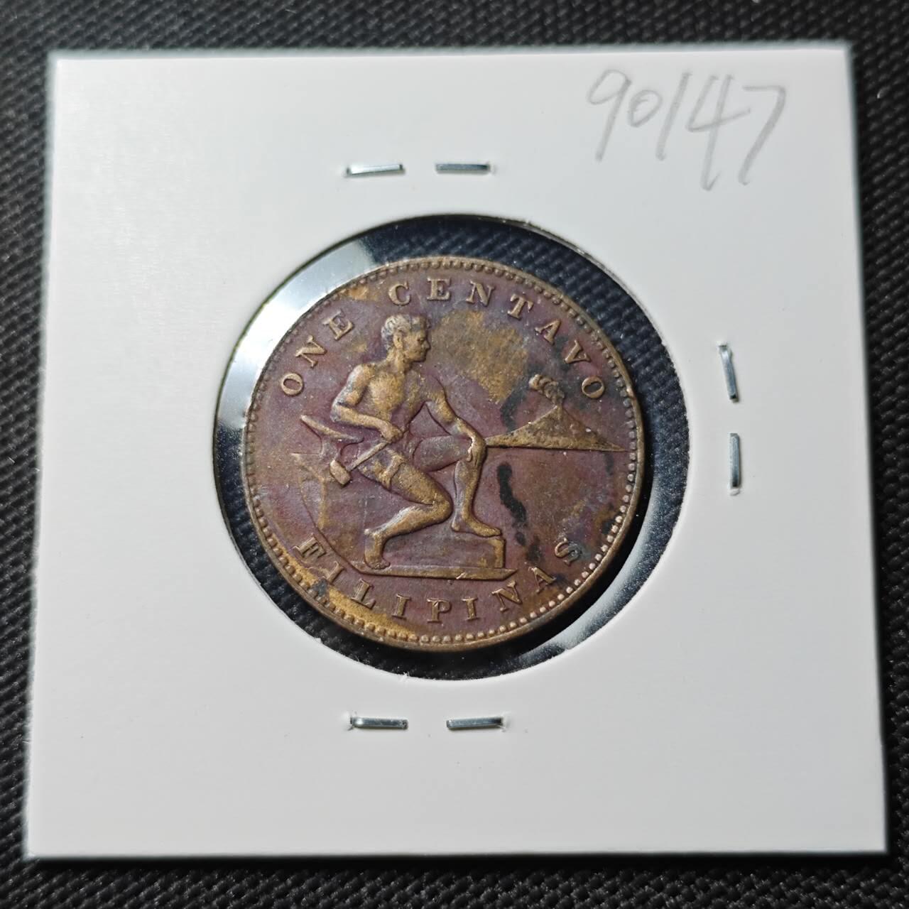 KK钱币收藏小铺  第390期  2月预留时间 周末发货  美属菲律宾1分铜币