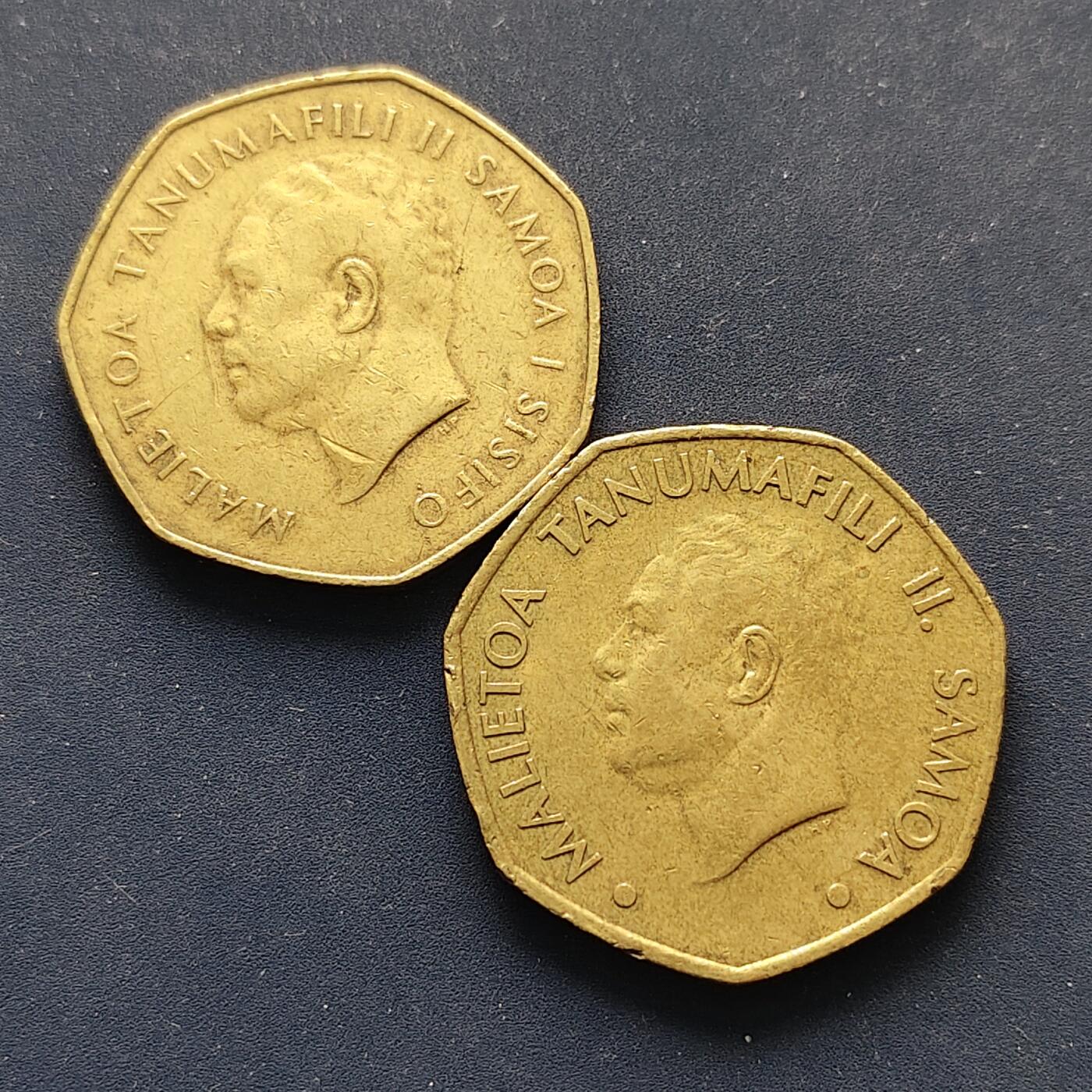 【全场包邮】纯粹捡漏拍498场-持续更新中 萨摩亚1984/2005年1元不同版本2枚一组