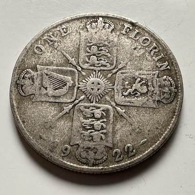 🌹外币初藏🌹🐯2026年第13场  每周二四六晚8️⃣点 接代拍 -  英国1922年1弗洛林银币 11.3克50%银