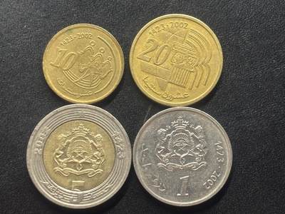 邮泉阁限时拍卖第四十场 非洲专场（硬币在国外。请付邮费6元。） - 摩洛哥2002年4枚