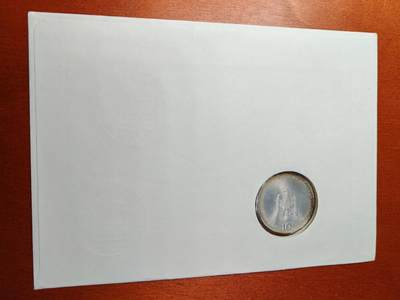 长老汇蛇年精选第九十七场拍卖 - 1989西德艾伯特邮币封首日封，含5马克银币1枚，11.2克625银