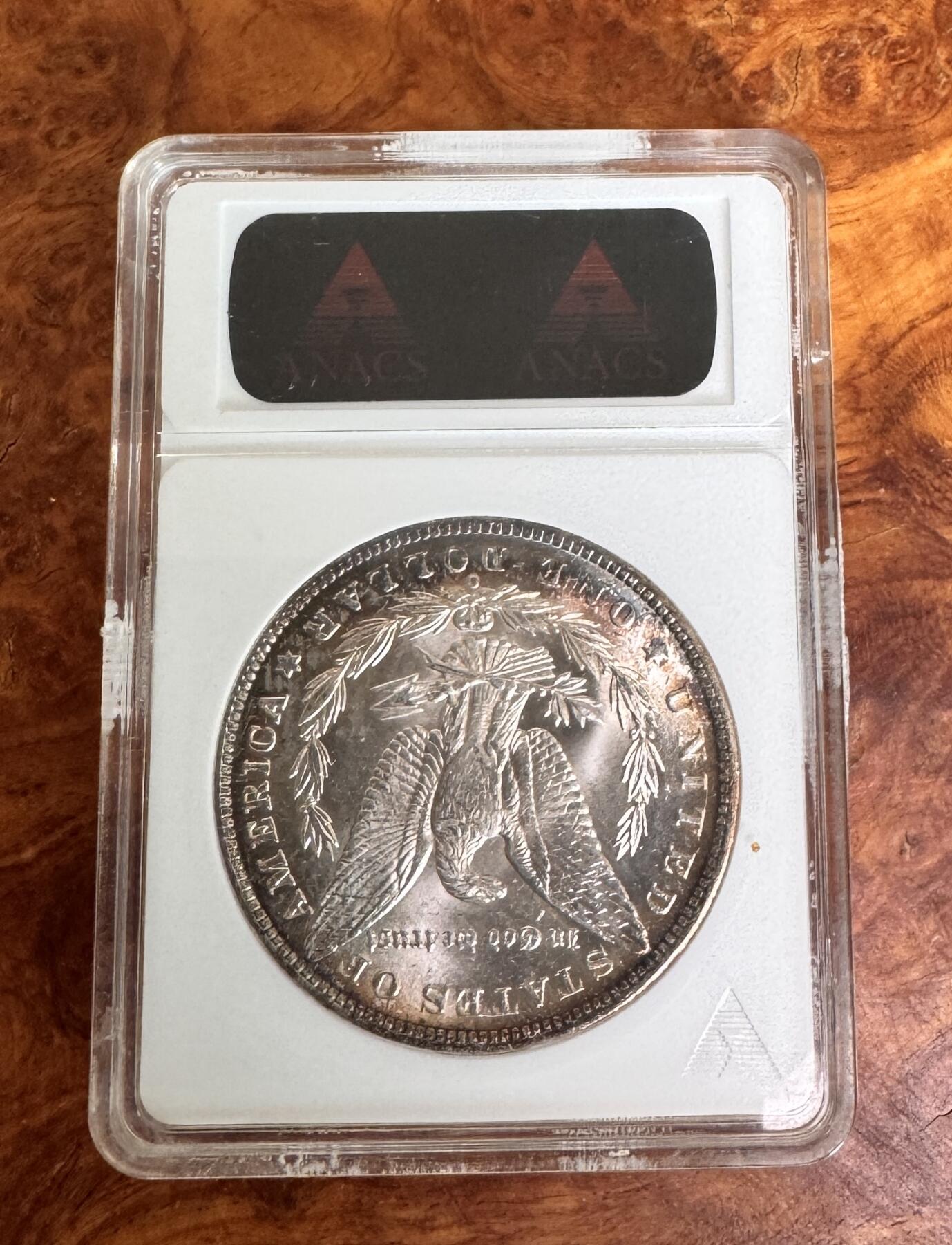 得物收藏 Chase Auction 第35期 - - 外钞、银元、民国钞和人民币混合场！持续更新中！ 1885年美国摩根1元，经典小白盒，ANACS，MS65！