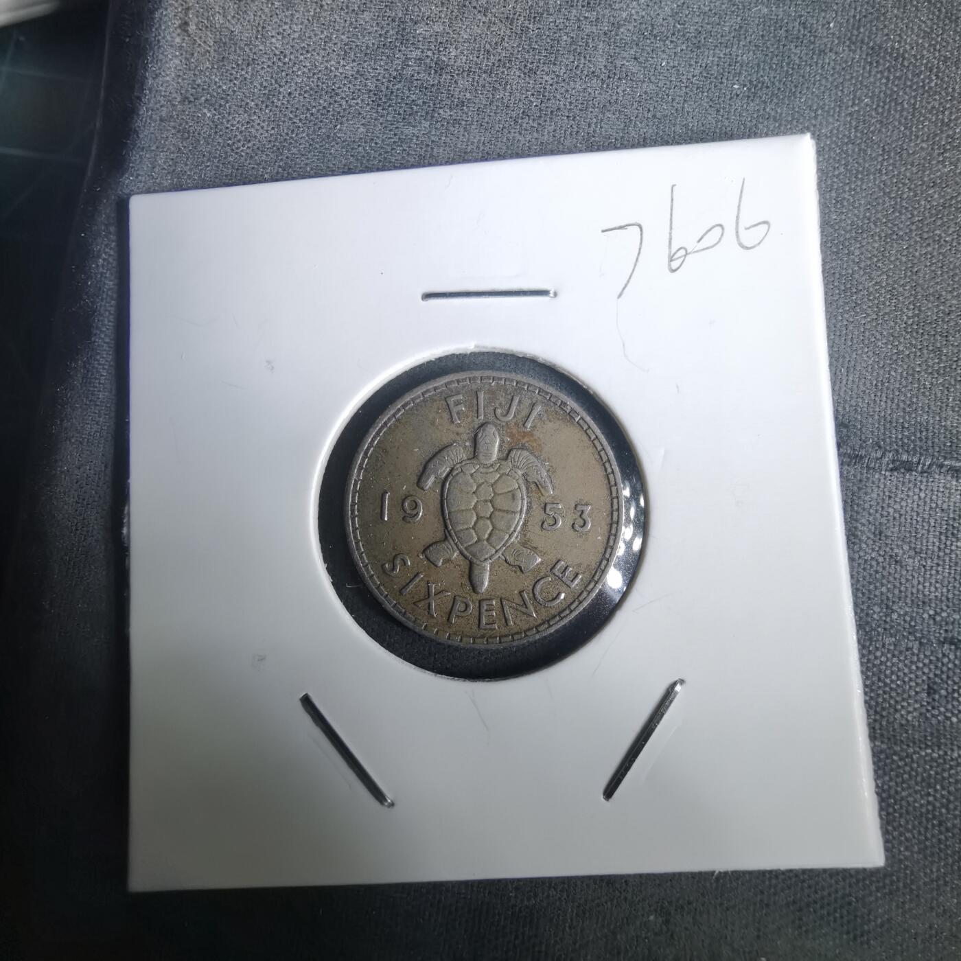 沼泽如烟--第976场 斐济1953年6便士伊二首年