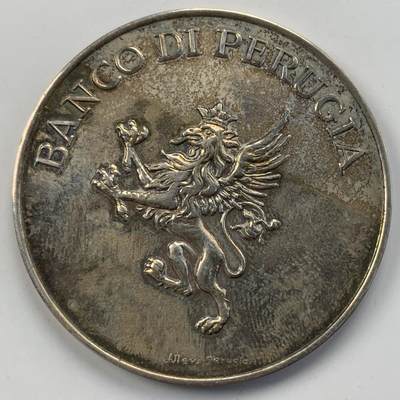 掌中浮雕-藏着的欧洲第051场 - PERUGIA银行纪念银章，50mm，49.86g