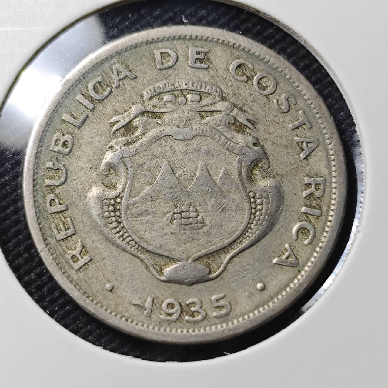 KK钱币收藏小铺  第390期  2月预留时间 周末发货  1935哥斯达黎加50分 早年份