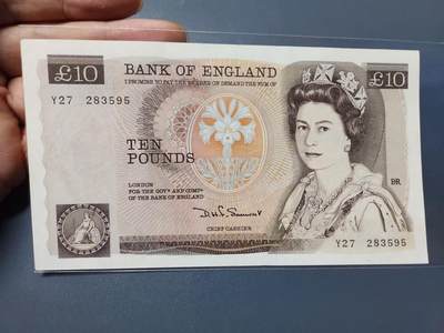 1月27号晚上8点 外国纸币自动截拍第14场 - 英国10镑 几乎全新
