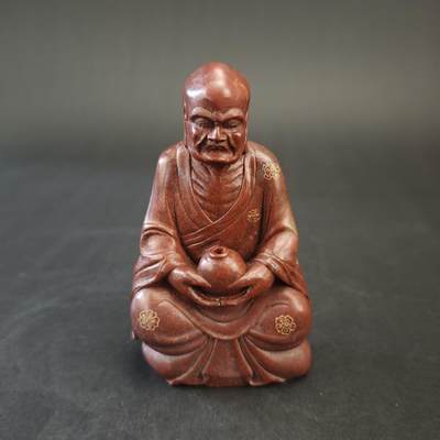 上海都达杂项专场九（全场包邮） - 出口创汇期 寿山石朱砂冻描金罗汉造像1-361