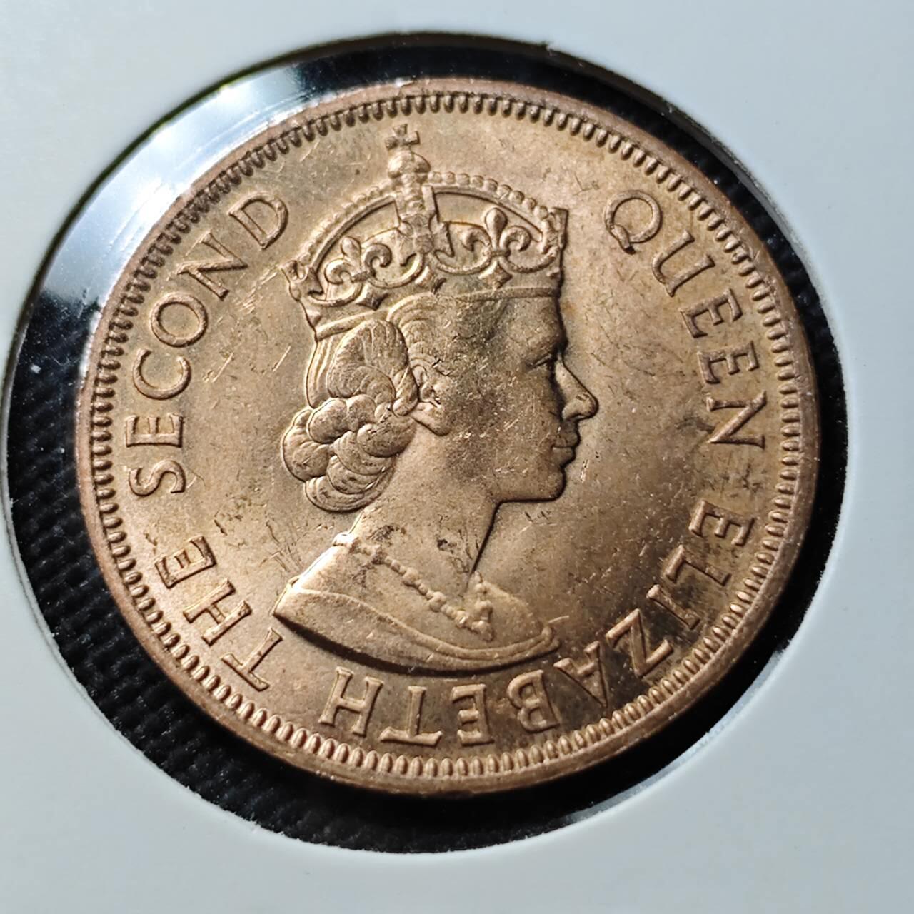 KK钱币收藏小铺  第390期  2月预留时间 周末发货  英属加勒比1分铜币 好品