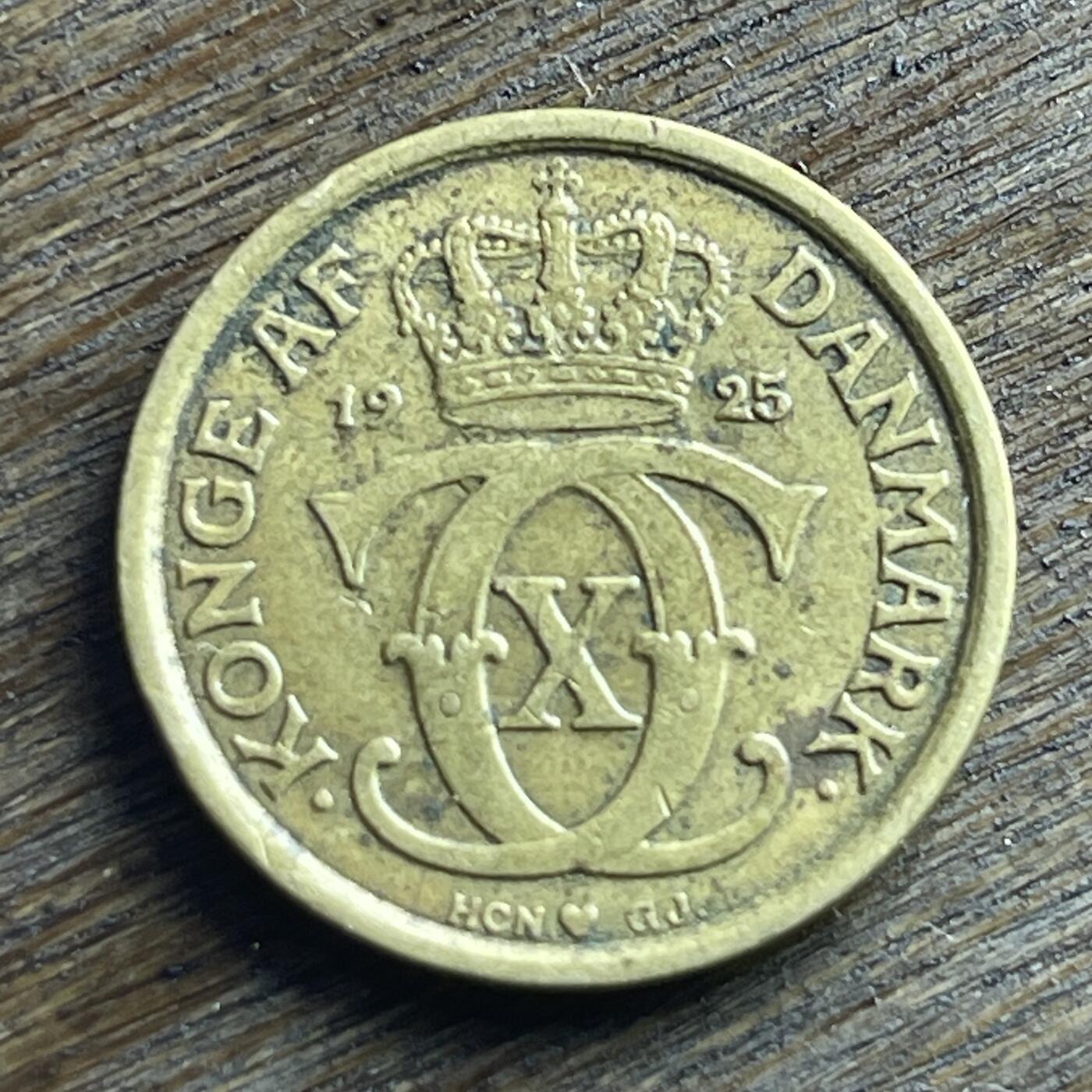【本场4.12号发货】★第145加场★精品硬币 套币专场 不寄存，200包邮。不满200元，支付5元运费。《接受代拍 代送NGC评级》 97【无寄存】1925 丹麦 1/2克朗 铜币