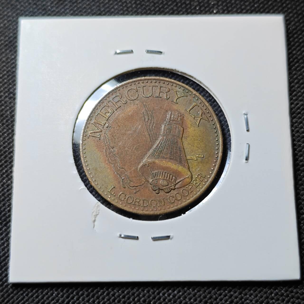 KK钱币收藏小铺  第390期  2月预留时间 周末发货  美国航天纪念铜章