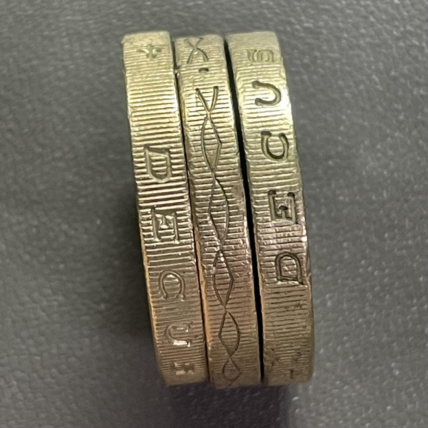 回流0201 英国1英镑3枚