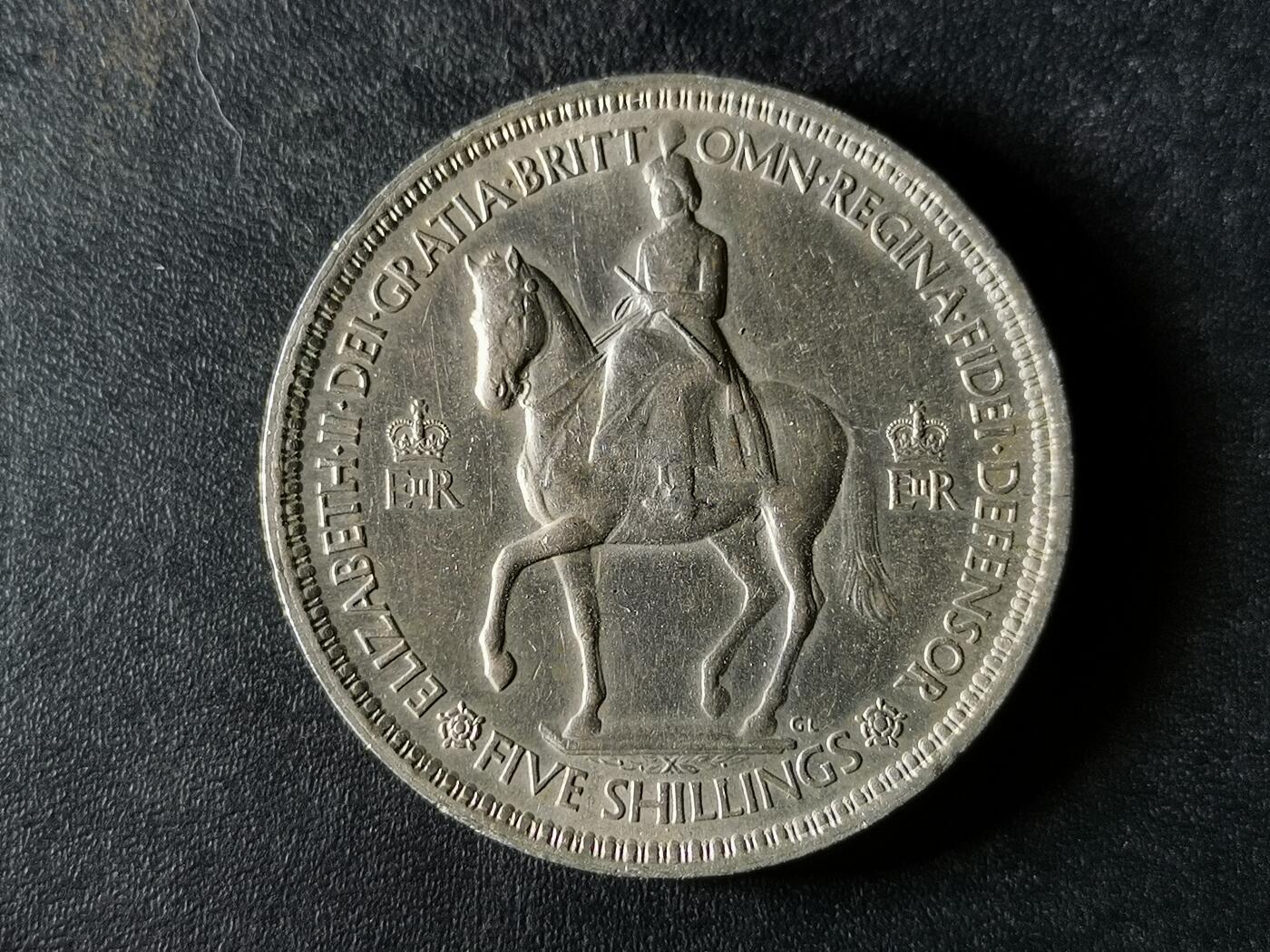 逸泉钱币2026A第五场A各国纸币沙俄散币纪念币系列A702-882 481精美1953伊丽莎白女王登基克朗纪念币