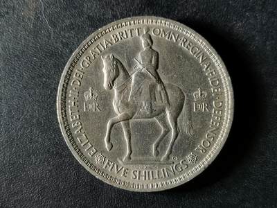 逸泉钱币2026A第五场A各国纸币沙俄散币纪念币系列A702-882 - 481精美1953伊丽莎白女王登基克朗纪念币