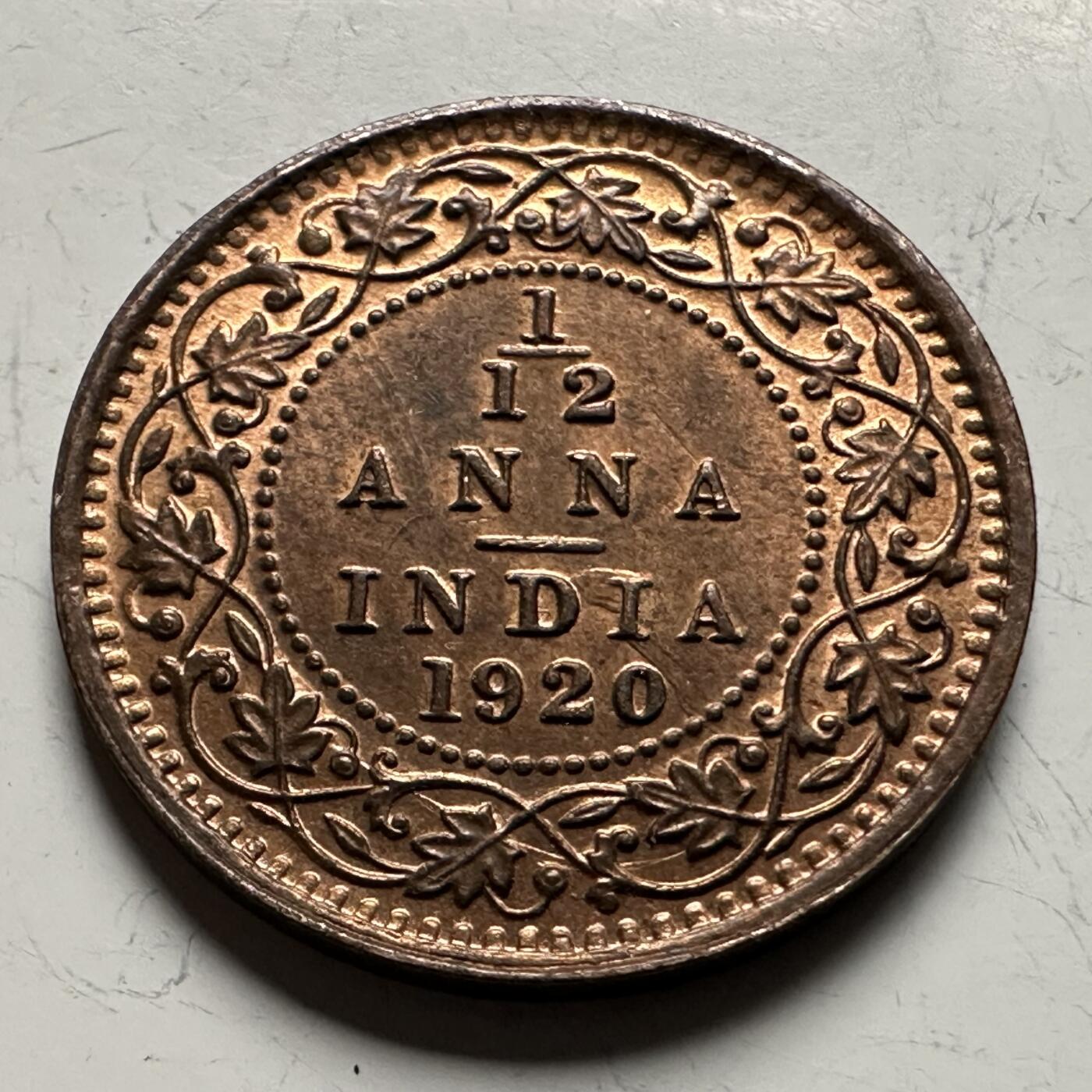 🌹外币初藏🌹🐯2026年第13场  每周二四六晚8️⃣点 接代拍 英属印度1920年1/12安娜 a