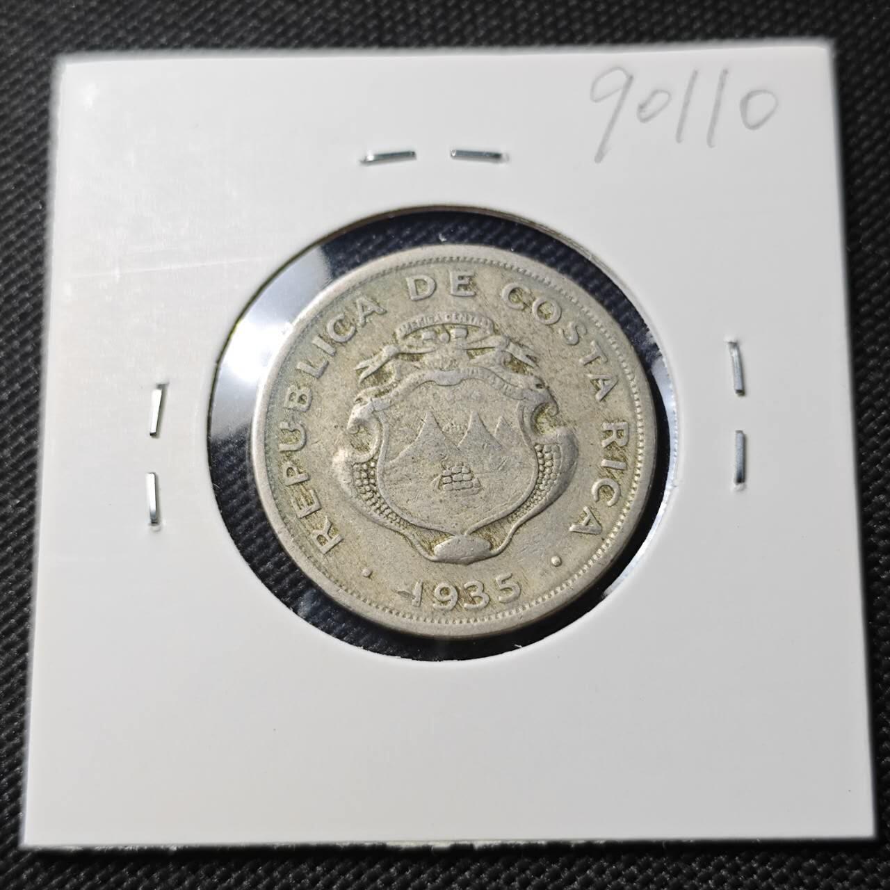 KK钱币收藏小铺  第390期  2月预留时间 周末发货  1935哥斯达黎加50分 早年份