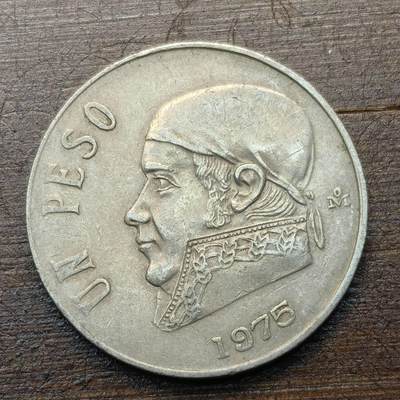 【铜匠收藏】★第142★散币专场 不寄存，30包邮。不满30元，支付5元运费。《接受代拍 代送NGC评级》 - 6【无寄存】墨西哥 1975年 1比索 铜镍币 民族英雄莫雷洛斯