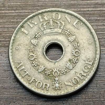 【铜匠收藏】★第141★散币专场 不寄存，30包邮。不满30元，支付5元运费。《接受代拍 代送NGC评级》 - 95【无寄存】挪威 1950年 1克朗 镍币