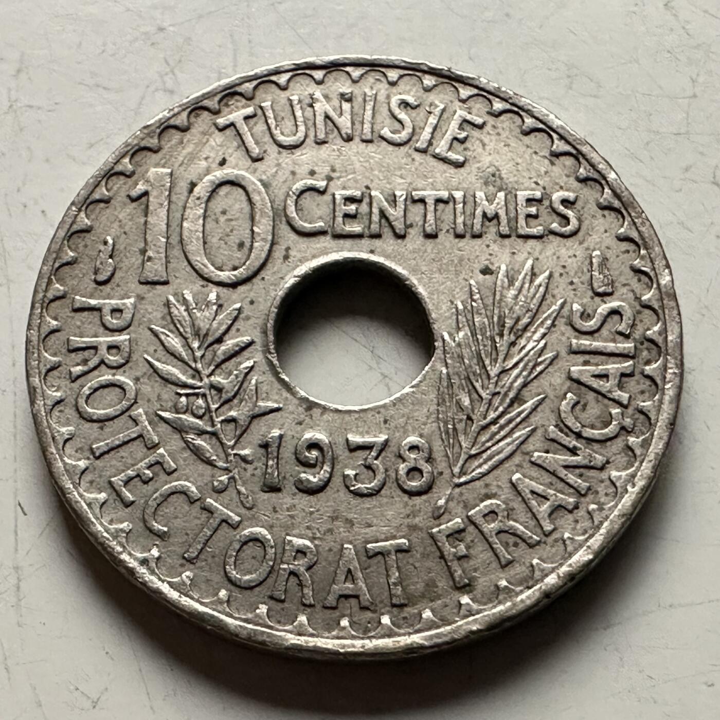 🌹外币初藏🌹🐯2026年第13场  每周二四六晚8️⃣点 接代拍 法属突尼斯1938年十分