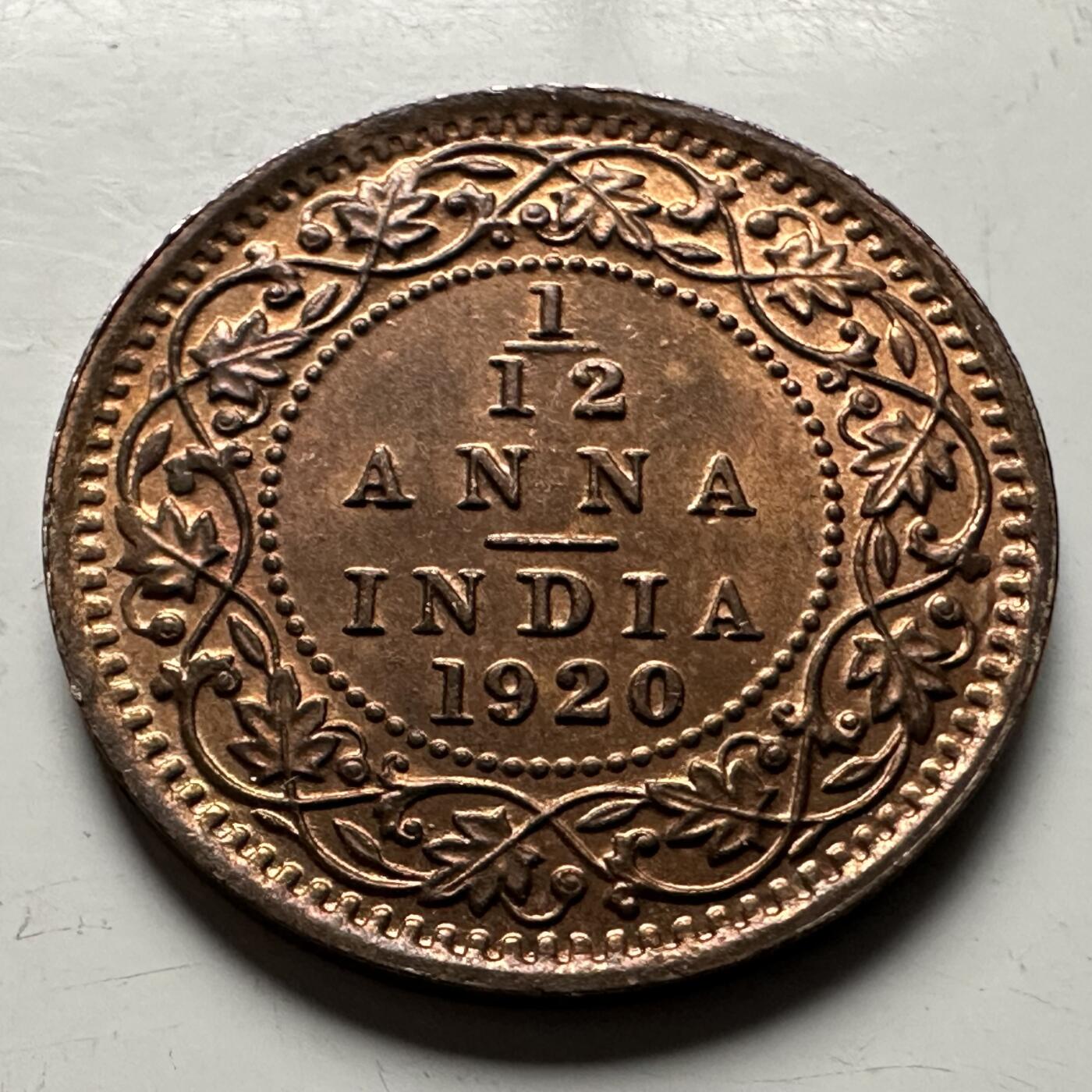 🌹外币初藏🌹🐯2026年第13场  每周二四六晚8️⃣点 接代拍 英属印度1920年1/12安娜 e