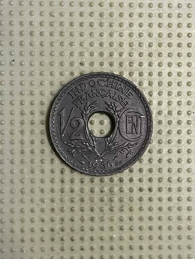 2026年第18场各国散币拍卖（总第168场） - 法属印度支那1936年1/2分