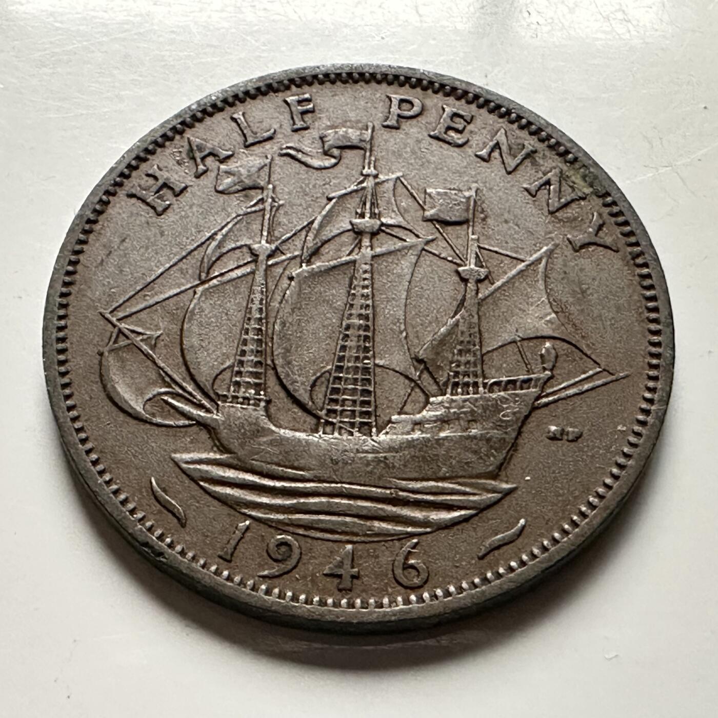 🌹外币初藏🌹🐯2026年第13场  每周二四六晚8️⃣点 接代拍 英国1946年1/2便士