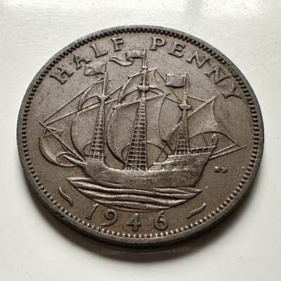 🌹外币初藏🌹🐯2026年第13场  每周二四六晚8️⃣点 接代拍 - 英国1946年1/2便士