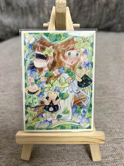 喜灰玩卡拍卖第四期，接代拍，免佣金帮卡友们拍卖，欢迎送拍，释放现金流，让自己有资金可以购买更多喜欢的卡牌，让别的卡友能淘到更多心仪的卡牌 - 考拉吃蘑菇手绘卡一张（正常国标卡牌尺寸）