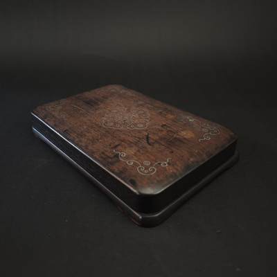 上海都达杂项专场九（全场包邮） - 清 红木镶银丝砚盒1-310
