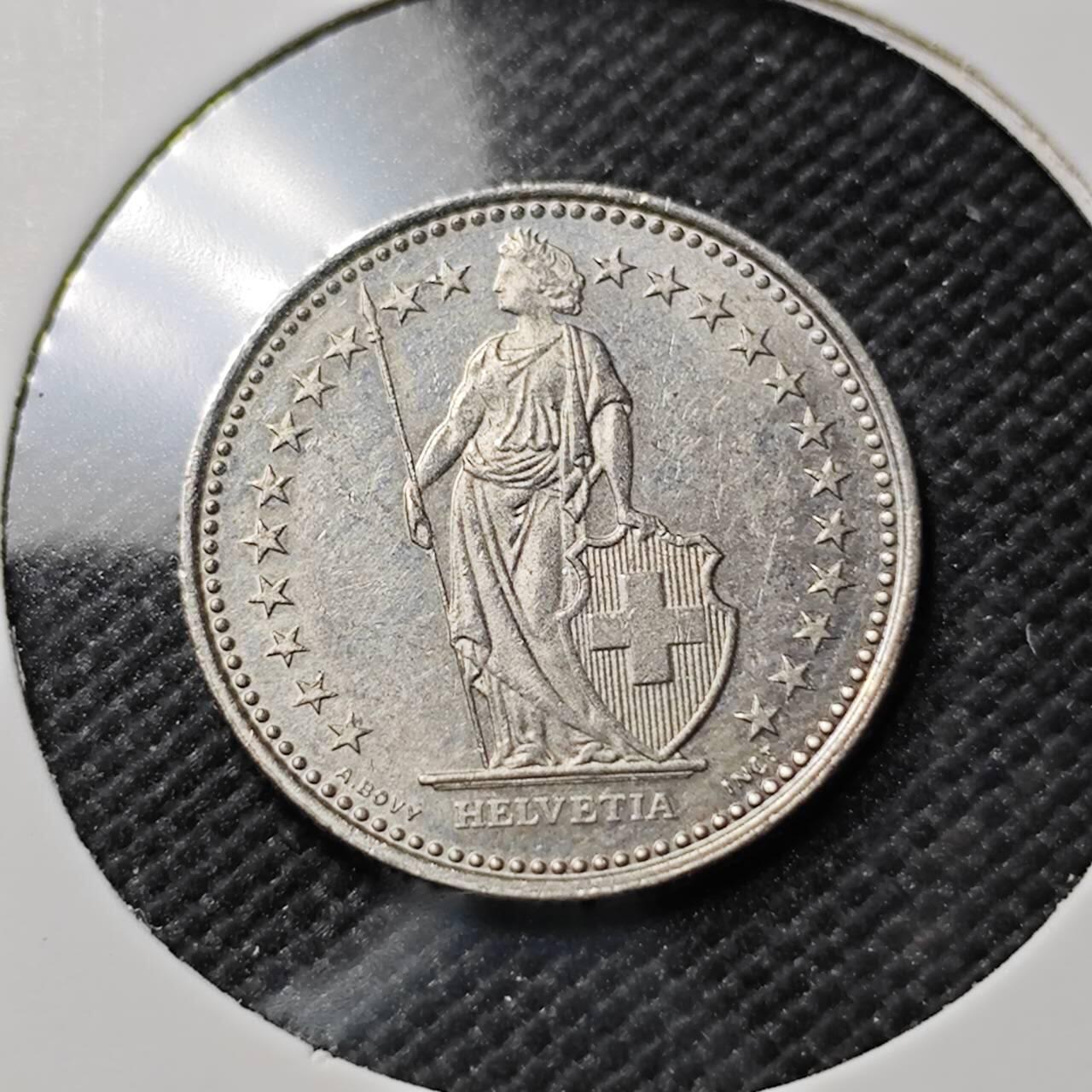 KK钱币收藏小铺  第390期  2月预留时间 周末发货  1983瑞士1/2法郎