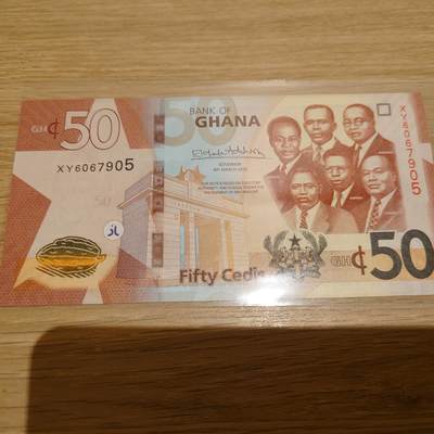 【新年十拍】世界钱币～微拍第231期暨2026年第10期  最新版日元目录以及其它外钞（周末起更新） - 2019年加纳50 全新绝品无47