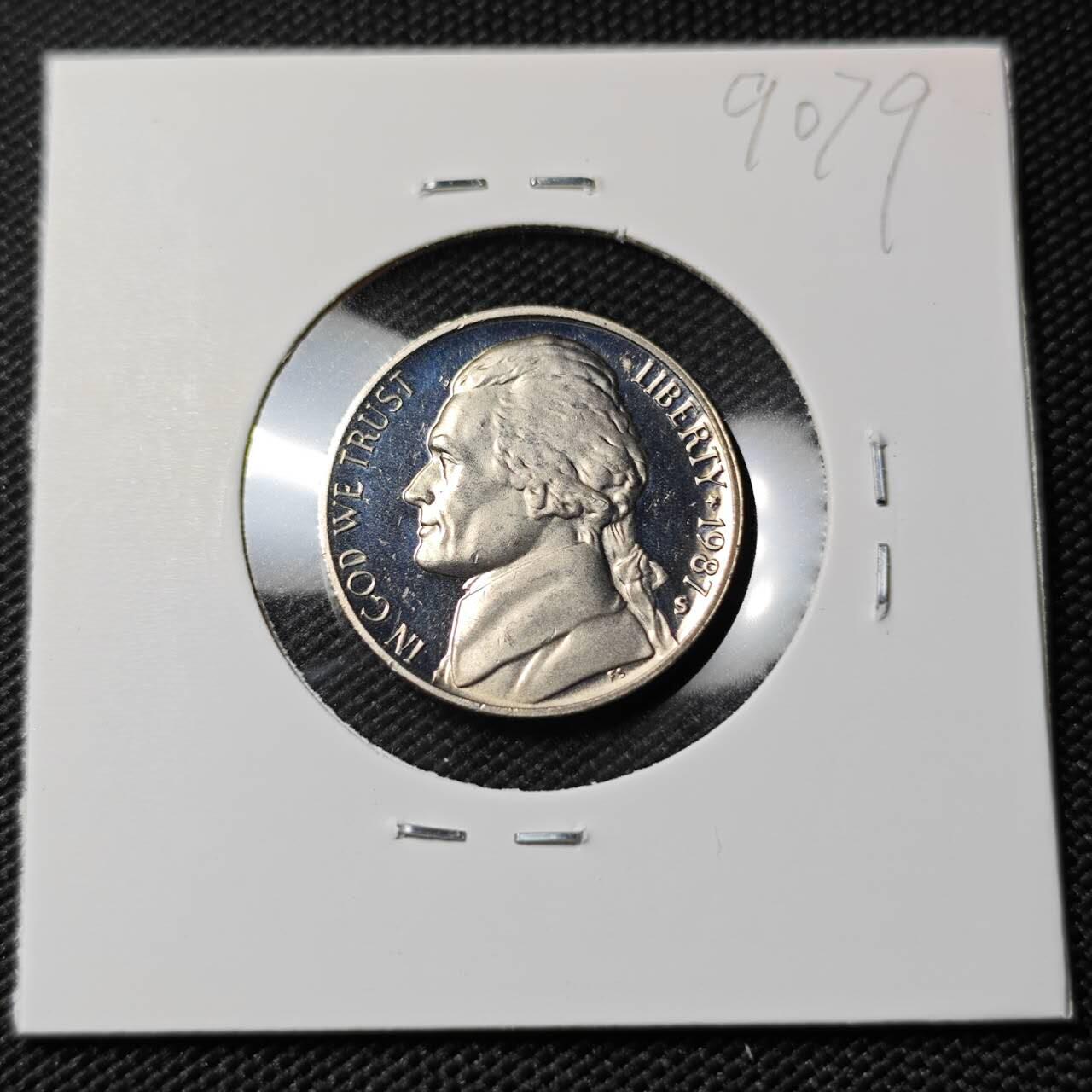 KK钱币收藏小铺  第390期  2月预留时间 周末发货  1987美国5分精制币