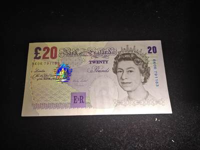 英国 1999年 E序再版首签 20英镑纸币 AU  - 英国 1999年 E序再版首签 20英镑纸币 AU 