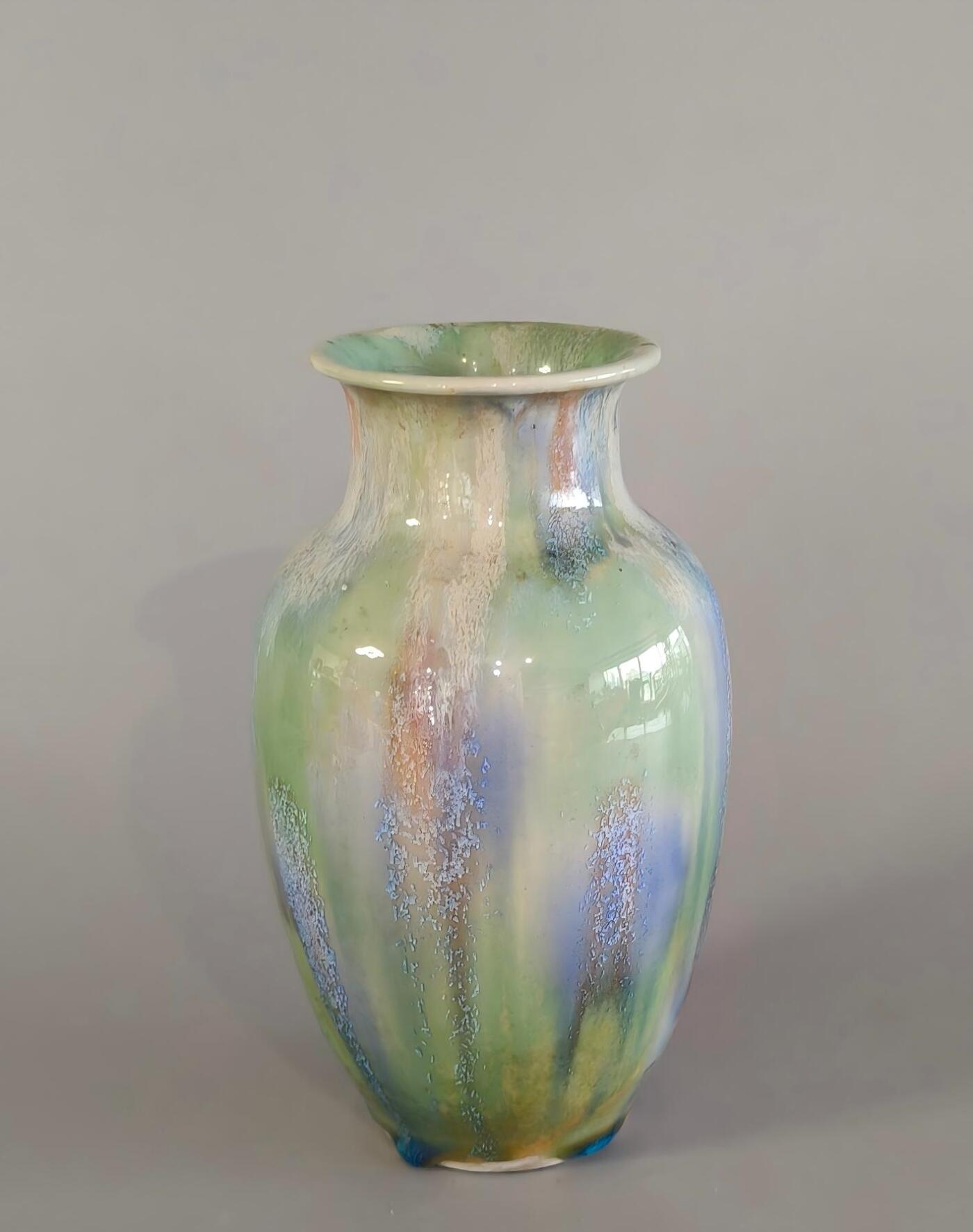 上海都达杂项专场九（全场包邮） 民国 窑变绿釉花瓶1-478