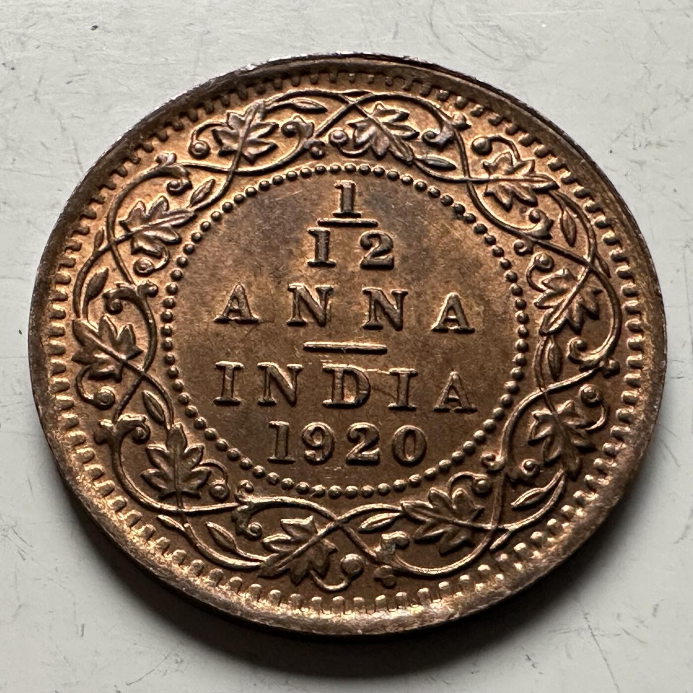 🌹外币初藏🌹🐯2026年第13场  每周二四六晚8️⃣点 接代拍 英属印度1920年1/12安娜 d