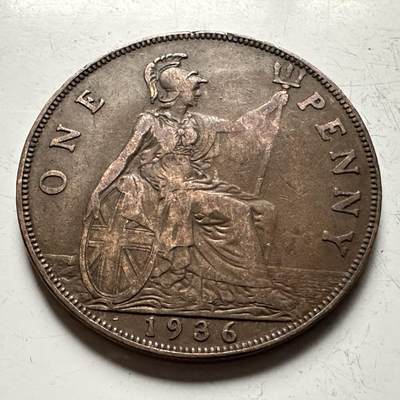 🌹外币初藏🌹🐯2026年第13场  每周二四六晚8️⃣点 接代拍 - 英国1936年一便士