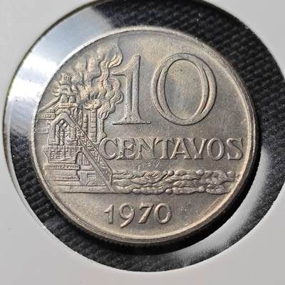 KK钱币收藏小铺  第390期  2月预留时间 周末发货 -  1970巴西10分 巴西女神 好品