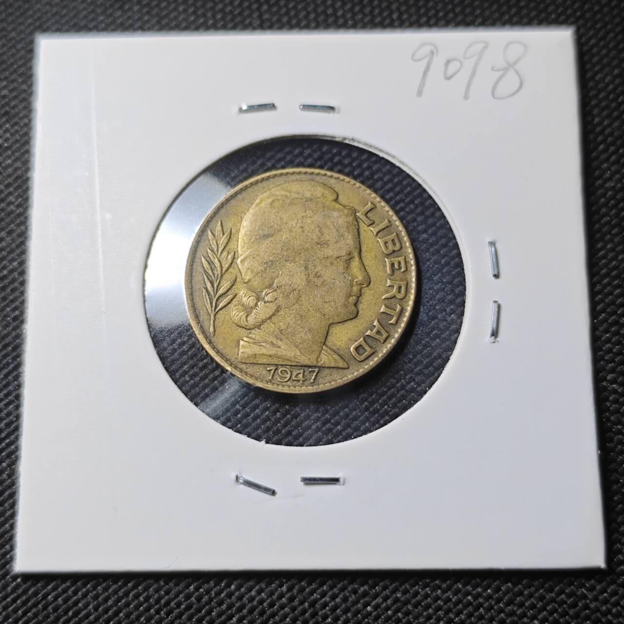 KK钱币收藏小铺  第390期  2月预留时间 周末发货  1947阿根廷20分铜币