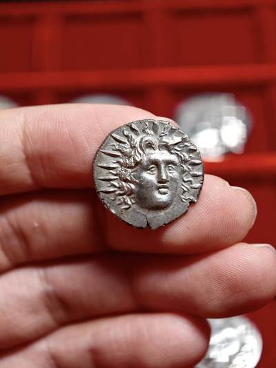 NGC评MS古希腊罗德岛太阳神玫瑰银币 - NGC评MS古希腊罗德岛太阳神玫瑰银币