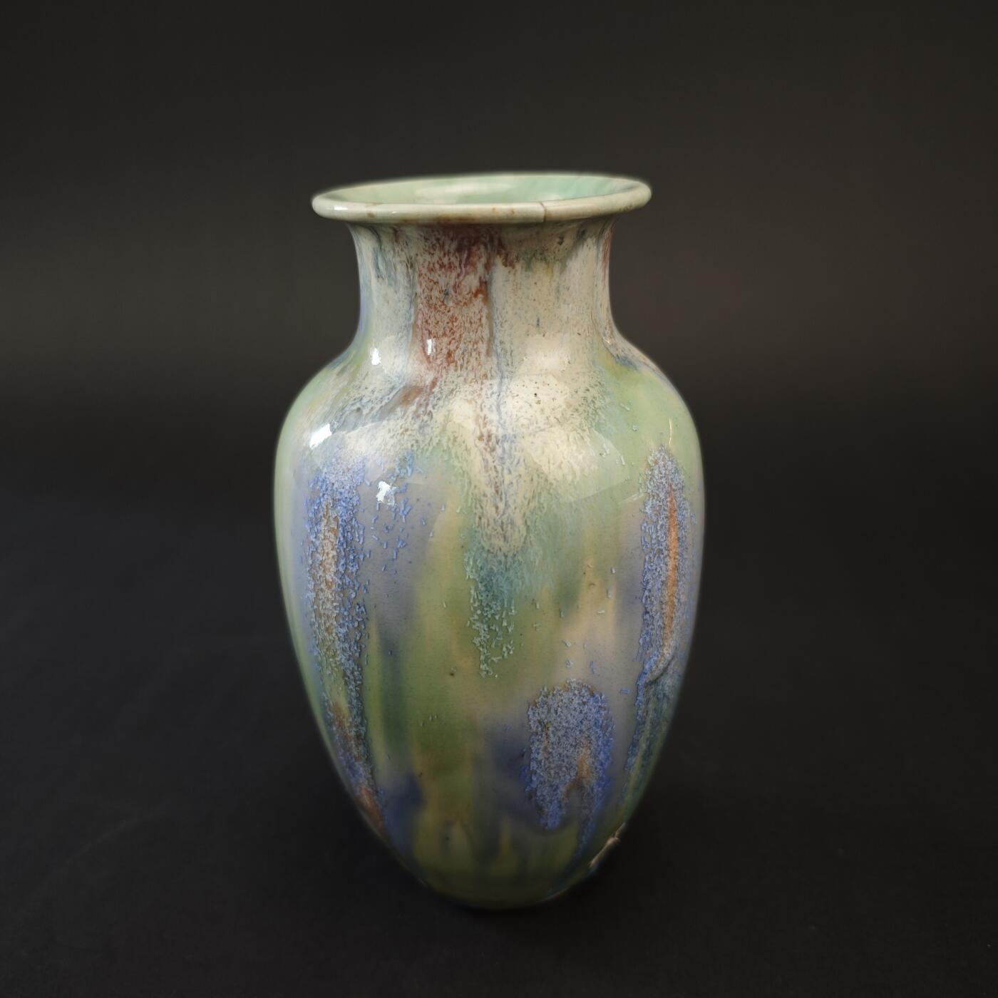 上海都达杂项专场九（全场包邮） 民国 窑变绿釉花瓶1-478