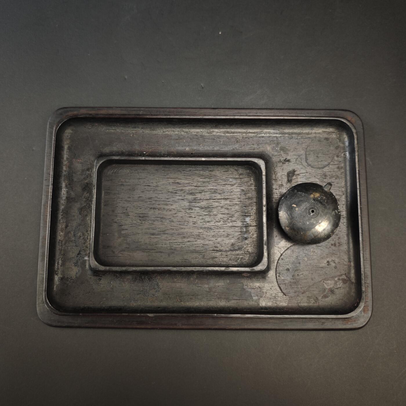 上海都达杂项专场九（全场包邮） 清 红木镶银丝砚盒1-310