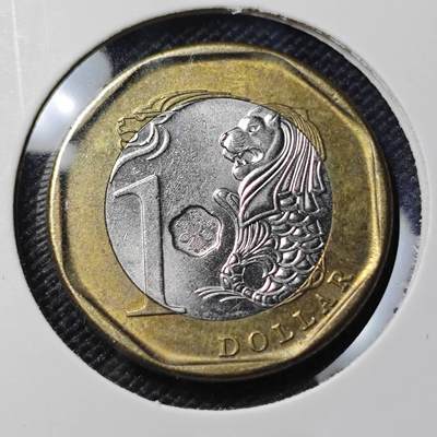 KK钱币收藏小铺  第390期  2月预留时间 周末发货 -  新加坡1元