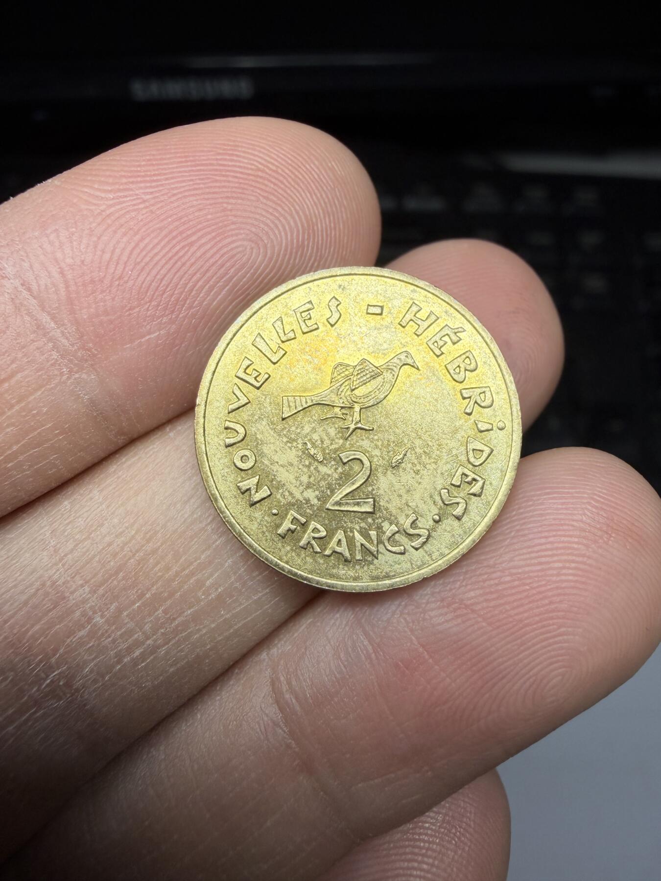 2025年集古藏今外币拍卖第二期-第1场—（总第301拍），可以寄存60天，满160元包邮。 1979年新赫布里底2法郎