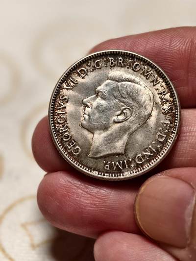 抚柳草堂-第十一期章牌钱币  奖章勋章限时免佣 满百包邮 放漏专场 - 1944澳大利亚乔治六世1弗洛林银币 高银年份 11.4克 925银 好品带彩