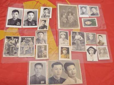 橙子收藏第二期 - 【抗美援朝主题老照片】军人黄印将个人及战友合影一组