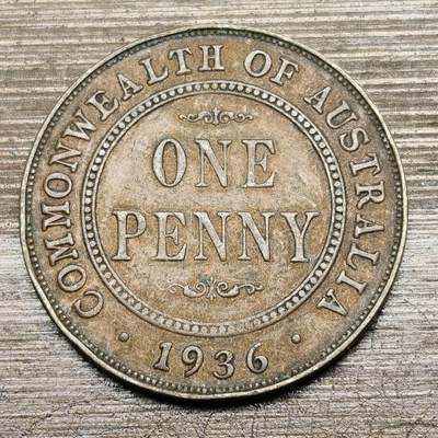 【铜匠收藏】★第141★散币专场 不寄存，30包邮。不满30元，支付5元运费。《接受代拍 代送NGC评级》 - 83【无寄存】澳大利亚1936年1便士 乔治五世 铜币