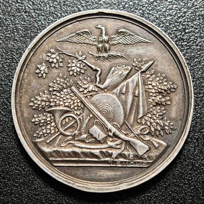 【德藏】世界币章拍卖第163期（拍品征集中~欢迎藏友联系） - 1898年 德国骑士射击节奖章纪念章 疑似吊环去除 直径约：35.6mm；重约：24.7g