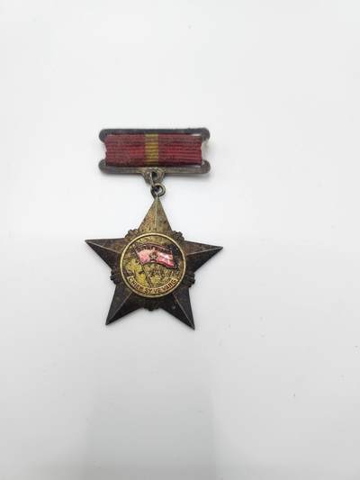 南水社首场拍卖 - 越南早期铜制小挂光荣战士勋章