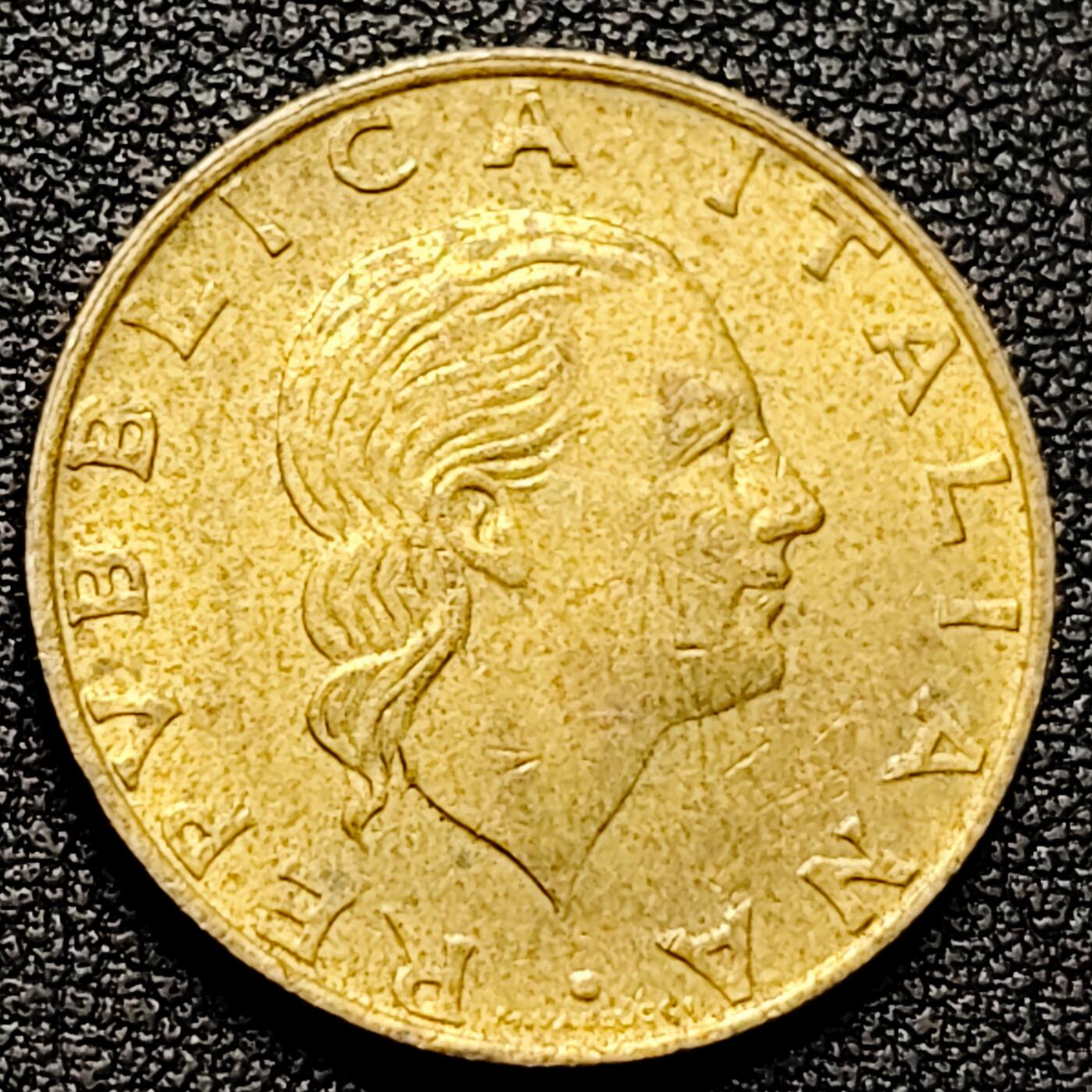 泉币菌-第176场- 精品福利场 意大利1995年200里拉 丰收女神 齿轮 铝青铜币 外国硬币 24mm 